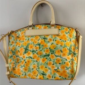 Dooney & Bourke Floral Satchel - Yellow and Green